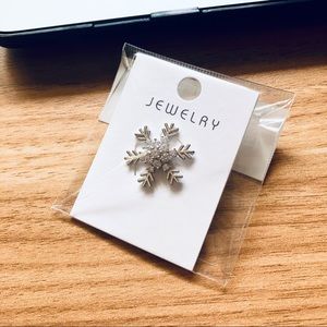 Silver Crystal Brooch